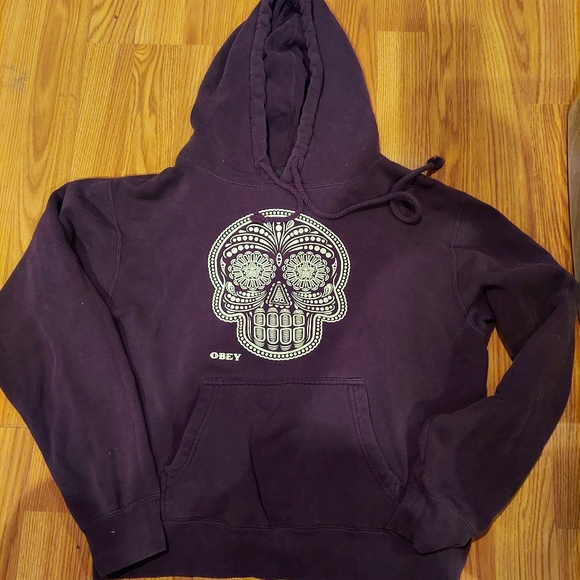 purple obey hoodie